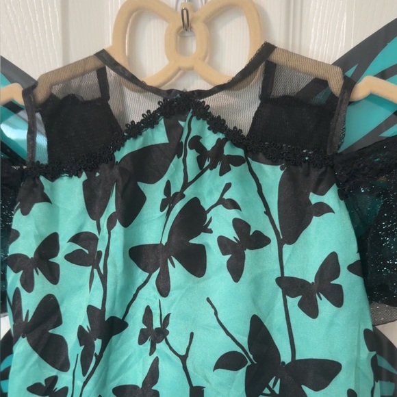 Butterfly Fairy Kids Costume - Teal and Black - Picture 8 of 11